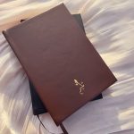 brown leather journal