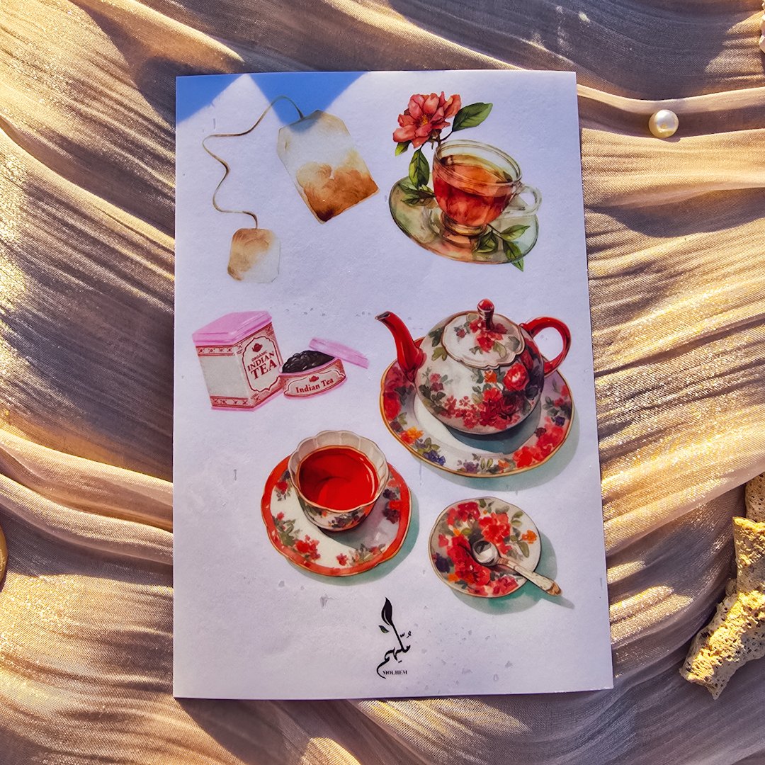 2026/09/1000216449.jpg Tea party clear sticker sheet - الصورة 1